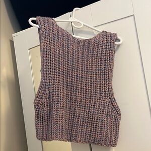 Chunky Knit Sleeveless Top - Multicolor